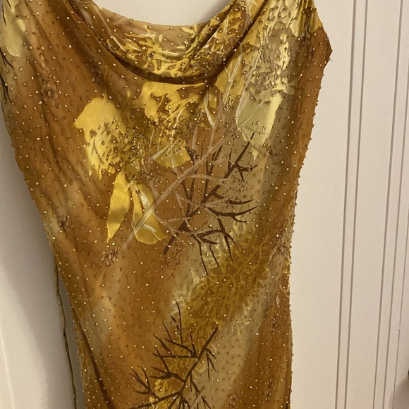 Gold Slip Dress Gown - Picture 3 of 6